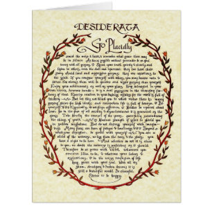 Doubles carte de voeux de desiderata/copie 8x11