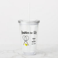 Doubles for  Life Tennis Wedding Coaster
