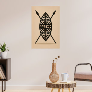 "Doubles lances   Art mural d'arme traditionnelle 