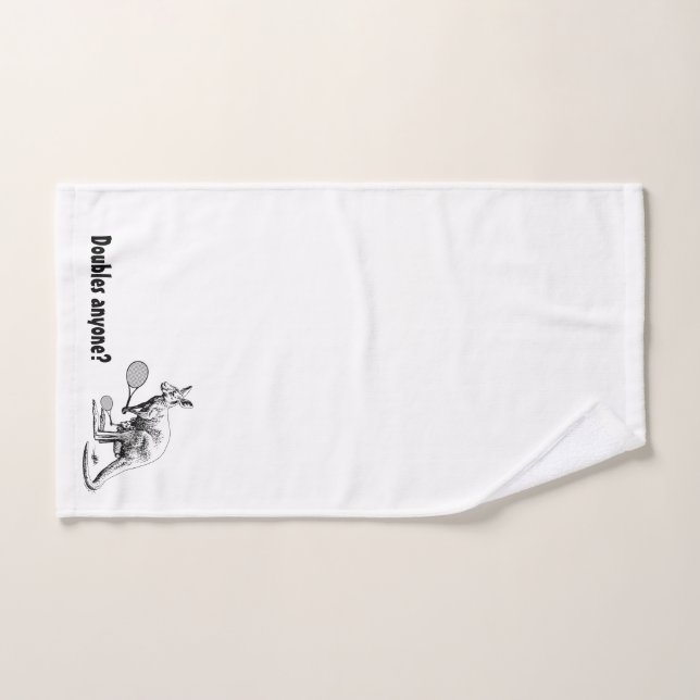 Doubles Quelqu'Un ? Tennis de Kangaroo (Serviette à main)