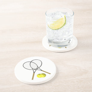 Doubles Tennis Sport Theme Coaster
