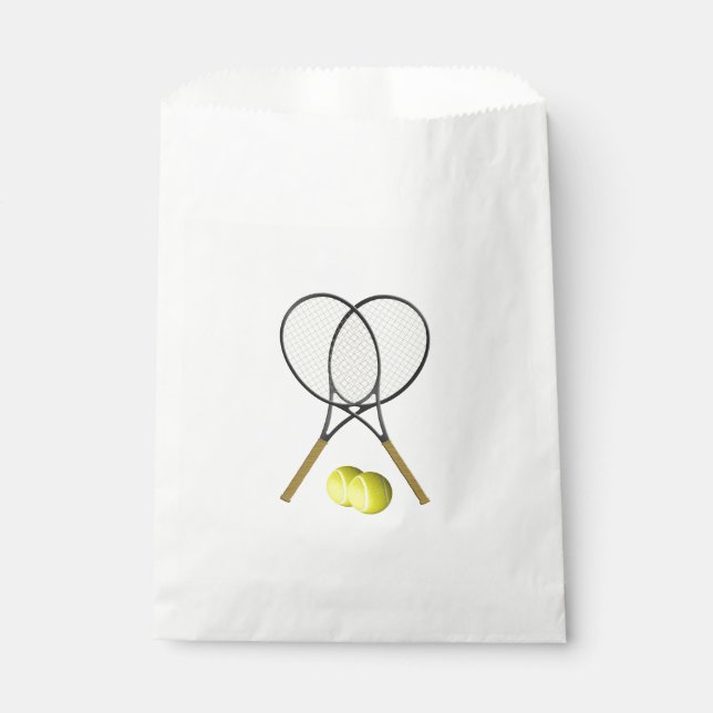 Doubles Tennis Sport Theme Favour Bag (Front)