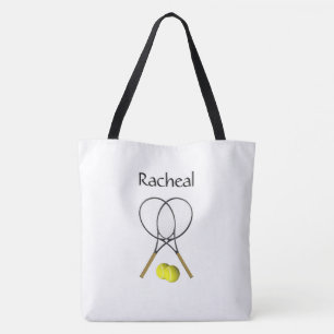 Doubles Tennis Sport Theme Personalized Tote Bag
