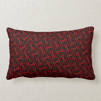 Doublez le coussin graphique dégrossi - rouge et