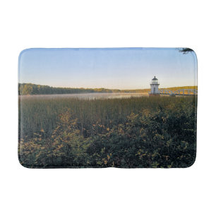 Doubling Point Lighthouse, Arrowsic Island Maine Bath Mat