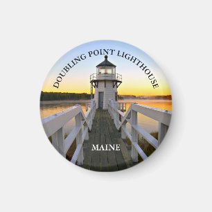 Doubling Point Lighthouse, Maine Round Magnet