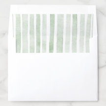 Doublure de pochette de mariage rayée verte classi