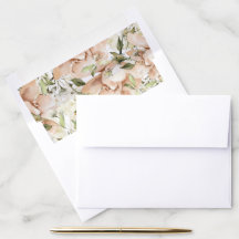 Doublure d'enveloppe Mariage d'aquarelle florale