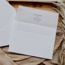 Doublure d'enveloppe minimaliste, Doublure monochr