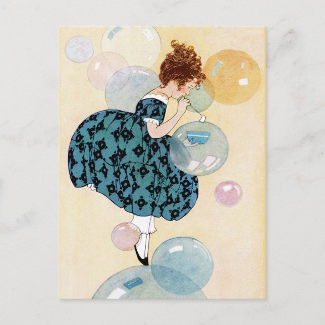 "DOUBLY BUBBLY" FLOATING FANTASY POSTCARD (Front)
