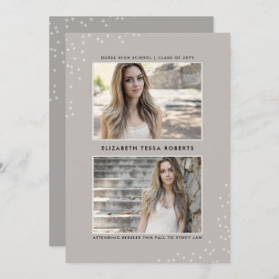 Doubly Dotted Earthy Graduation Announcement