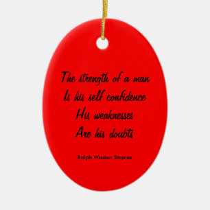 Doubt and self confidence ceramic ornament