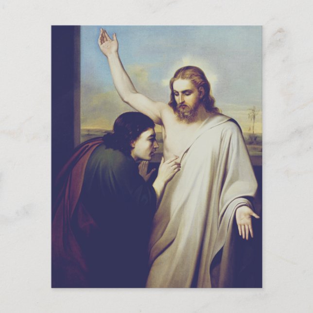 Doubting Saint Thomas by Silvestro Lega  (Front)