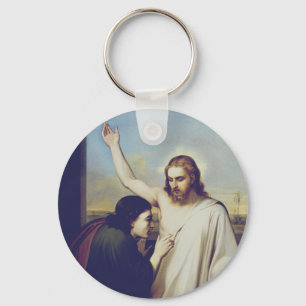 Doubting Saint Thomas by Silvestro Lega Keychain