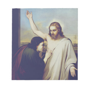 Doubting Saint Thomas by Silvestro Lega Notepad