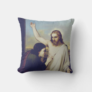 Doubting Saint Thomas by Silvestro Lega Throw Pillow