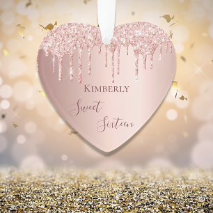 Douce 16e seize roses de 16 ans gouttes d'or
