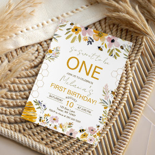 Douce à être une première invitation d'anniversair