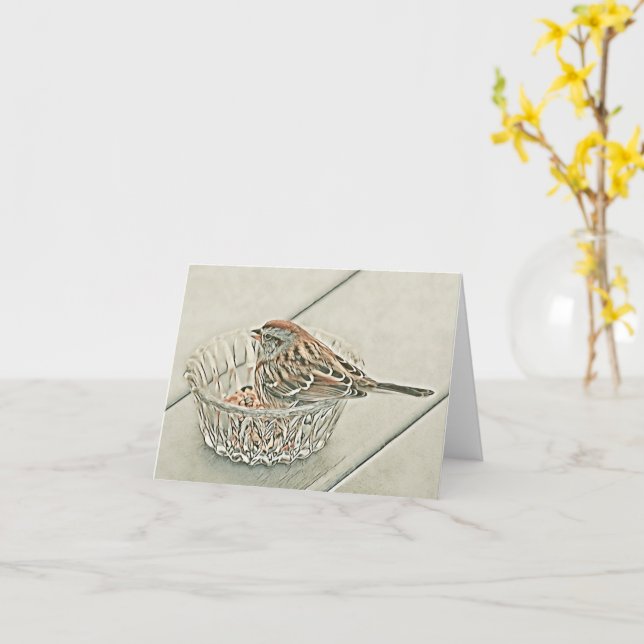 Douce éperon - Carte blanche (Fleur jaune)