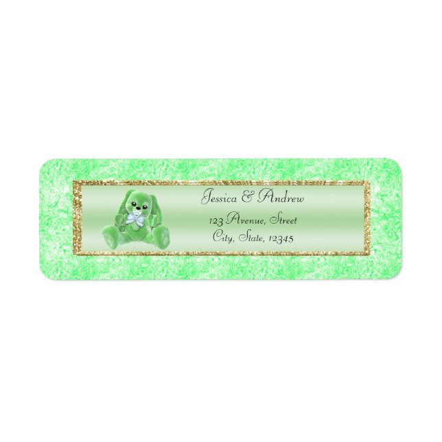 Douce Fête de Naissance de Lapin Vert (Devant)