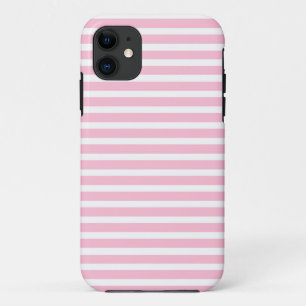 Doucement rose et blanc barre le coque iphone