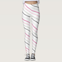 Douces et élégantes : Leggings rayés en diagonale