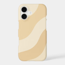 Douces Vagues – Motif Abstrait Minimal Beige