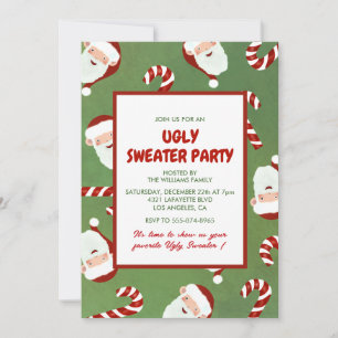 Douceur moche invitation Cute Père Noël Barley Suc
