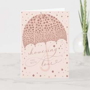 Douche avec Fête des mariées d'amour Carte de voeu