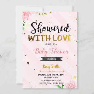 Douche avec invitation à la douche nuptiale