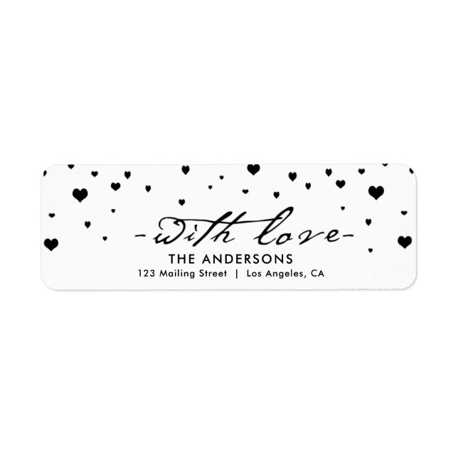 Douche de coeur La Saint Valentin moderne (Devant)