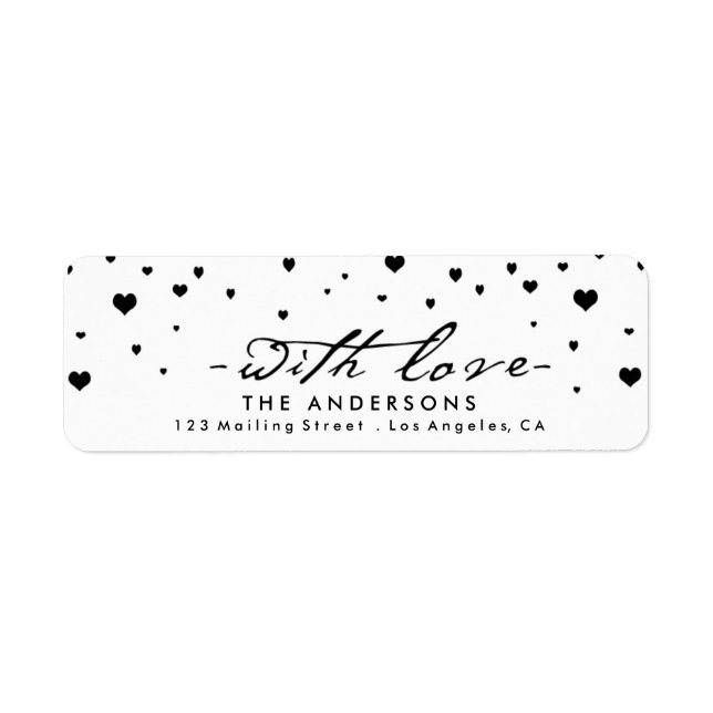 Douche de coeur La Saint Valentin moderne (Devant)