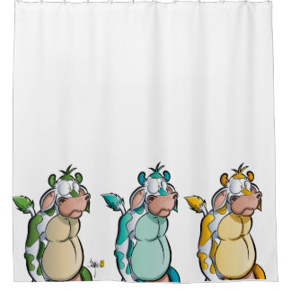 Douche de vaches amusantes Rideau
