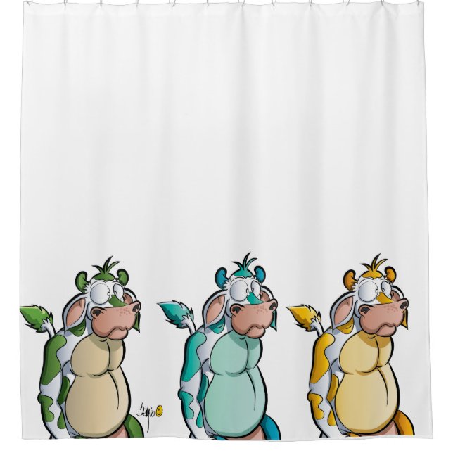 Douche de vaches amusantes Rideau (Devant)