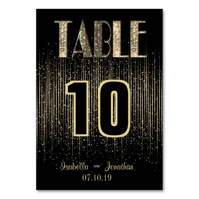 Douche légère en or | Cartes de table (Par défaut)