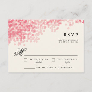 Douche légère Rosey   Cartes de réponse RSVP rusti