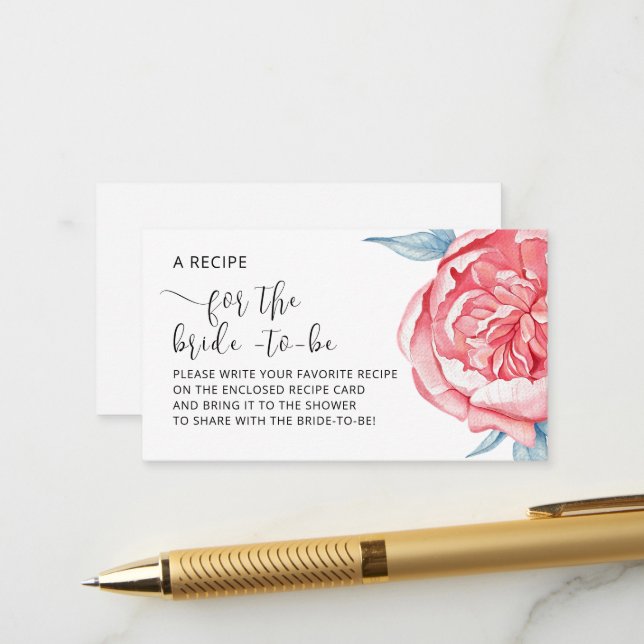Douche nuptiale de la carte de boîtier. (Devant/Arrière en situation)