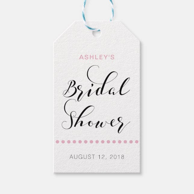 Douche nuptiale étiquettes de faveur, personnalisa (Devant)