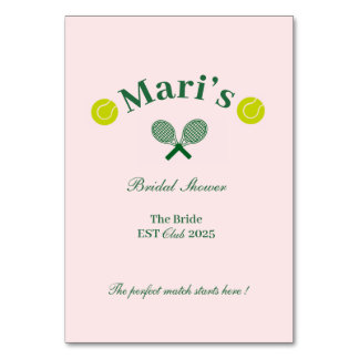 Douche nuptiale sur le thème du tennis | carte de 