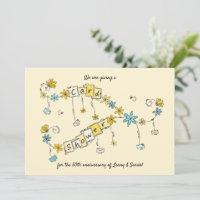 Douche pour carte Anniversaire d'or