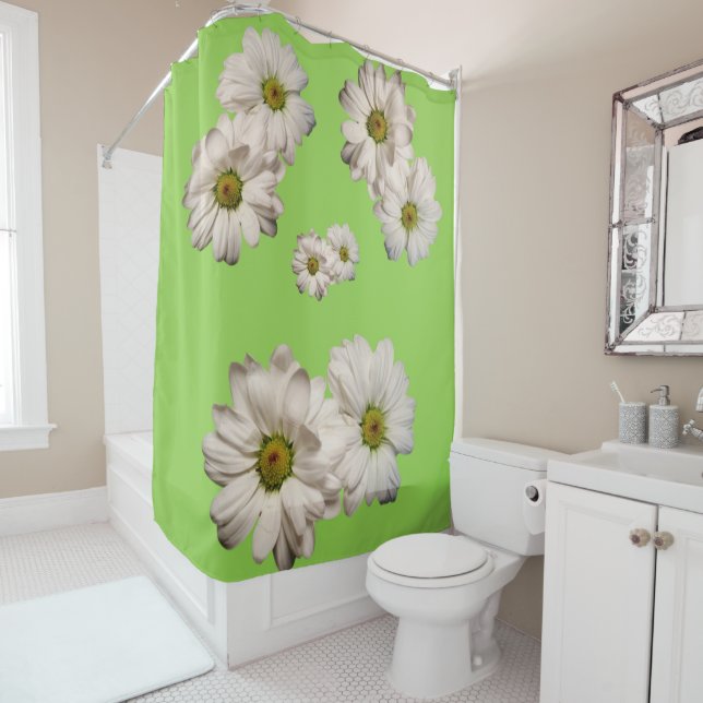 Douche rideau marguerite (En situation)