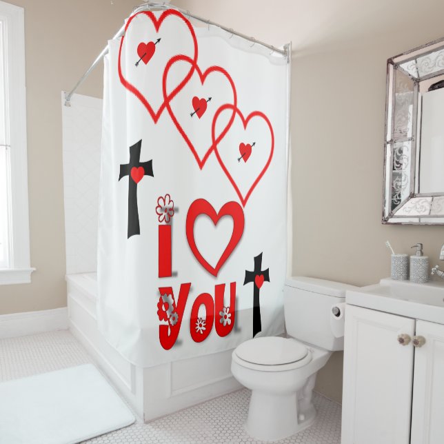 Douche rideau marguerite (En situation)