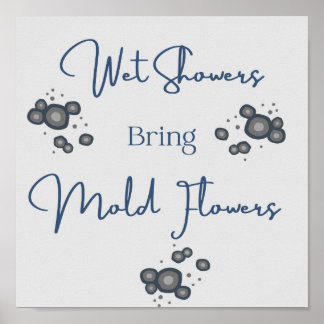 Douches humides Drôle Poster de salle de bain