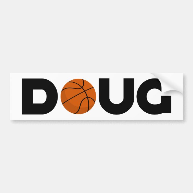 Doug Basketball Bumper Sticker (Front)