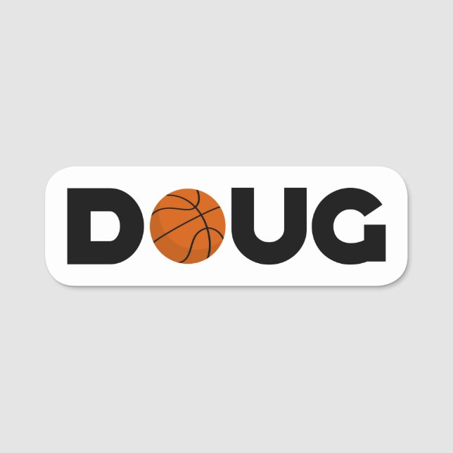 Doug Basketball Name Tag (Front)