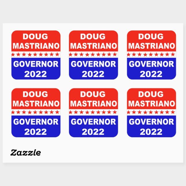 Doug Mastriano Governor Pennsylvania Square Sticker (Sheet)