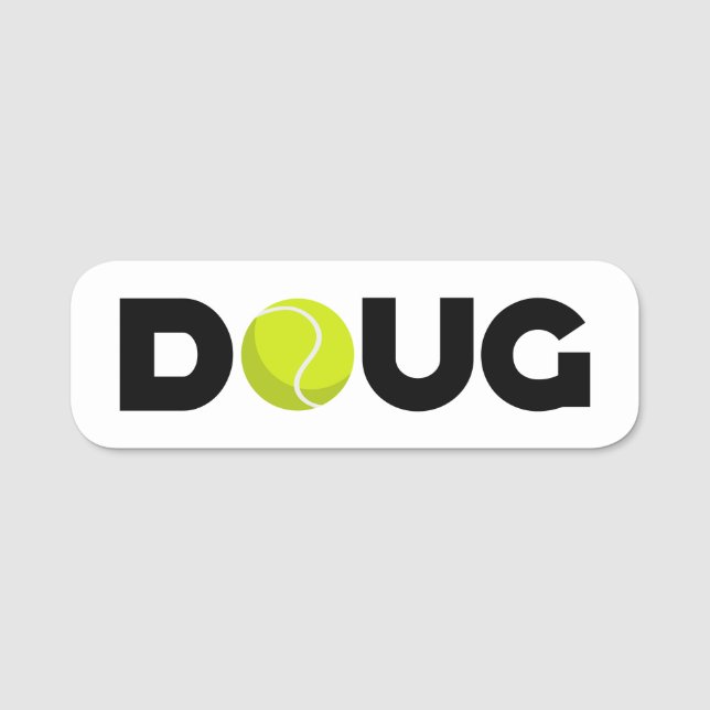 Doug Tennis Name Tag (Front)