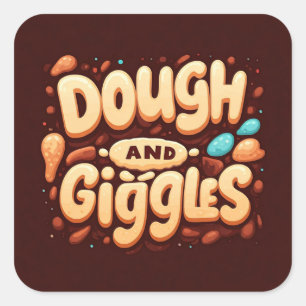 Dough and Giggles Square Sticker
