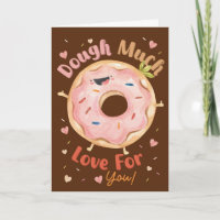 Dough Much Love For You | Cute Donut Love Card