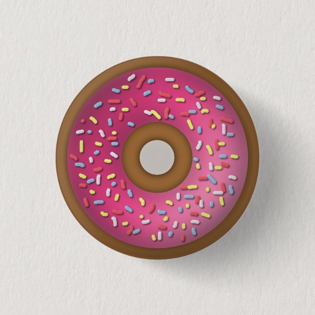 Doughnut 1 Inch Round Button (Front)